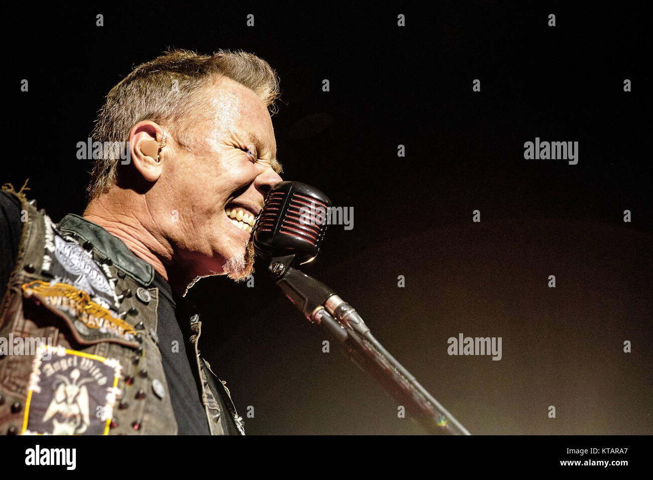 The American heavy metal band Metallica performs live concerts at Royal Arena in Copenhagen as part of the WorldWired Tour 2016-2017. Here vocalist and guitarist James Hetfield is seen live on stage. Denmark 07/02 2017. Stock Photo