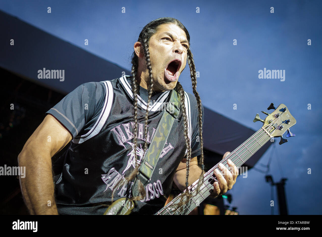 The American heavy metal band Metallica performs a live concert at