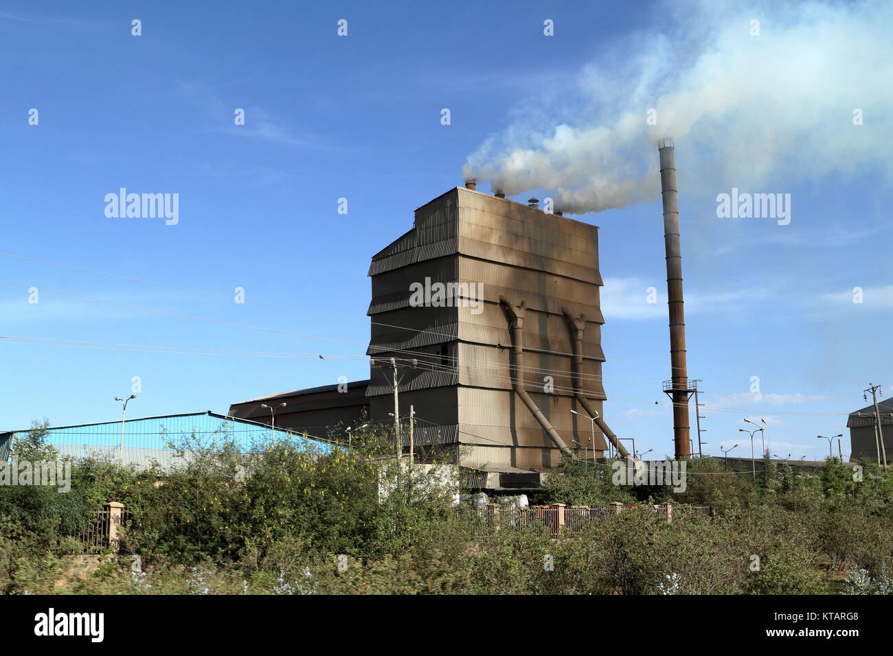 air pollution from factories in ethiopia Stock Photo Alamy