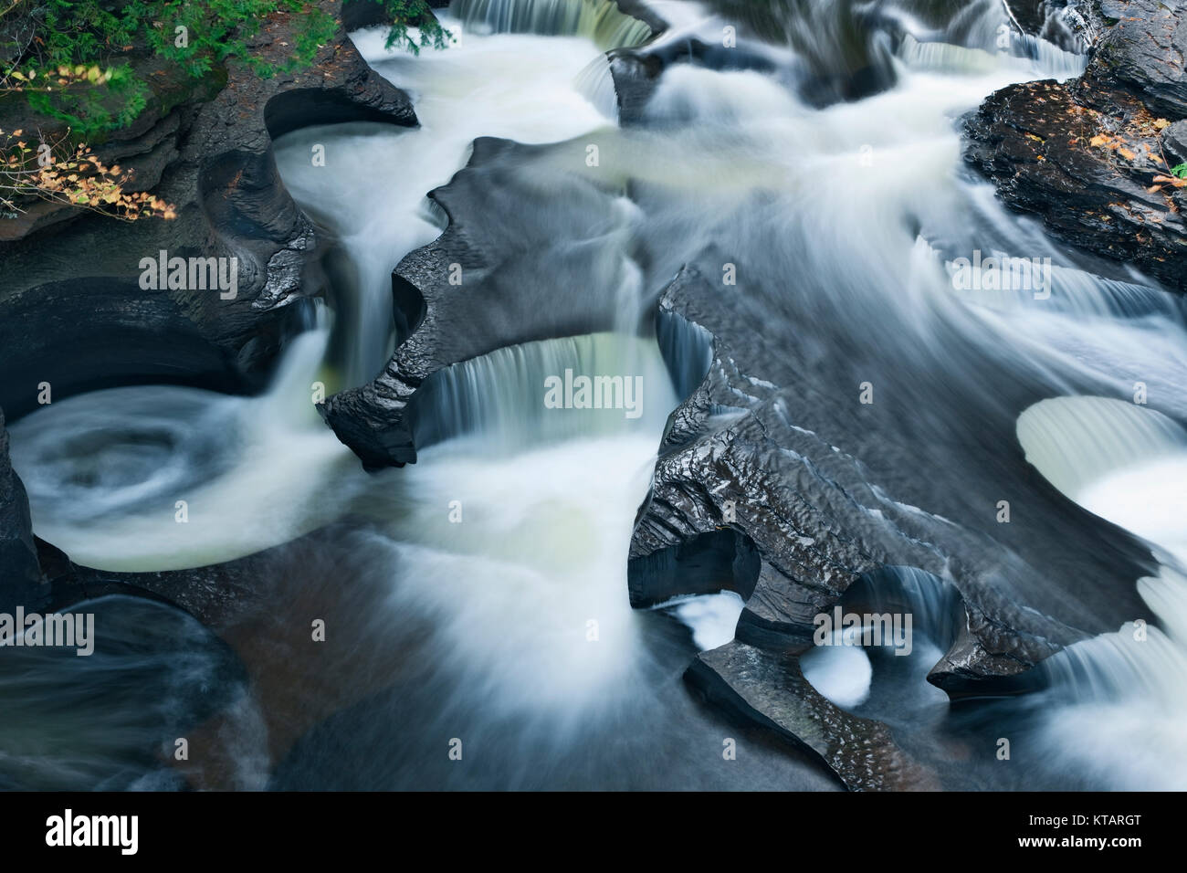 The Wild and Scenic Presque Isle River rushes through Nonsuch Shale