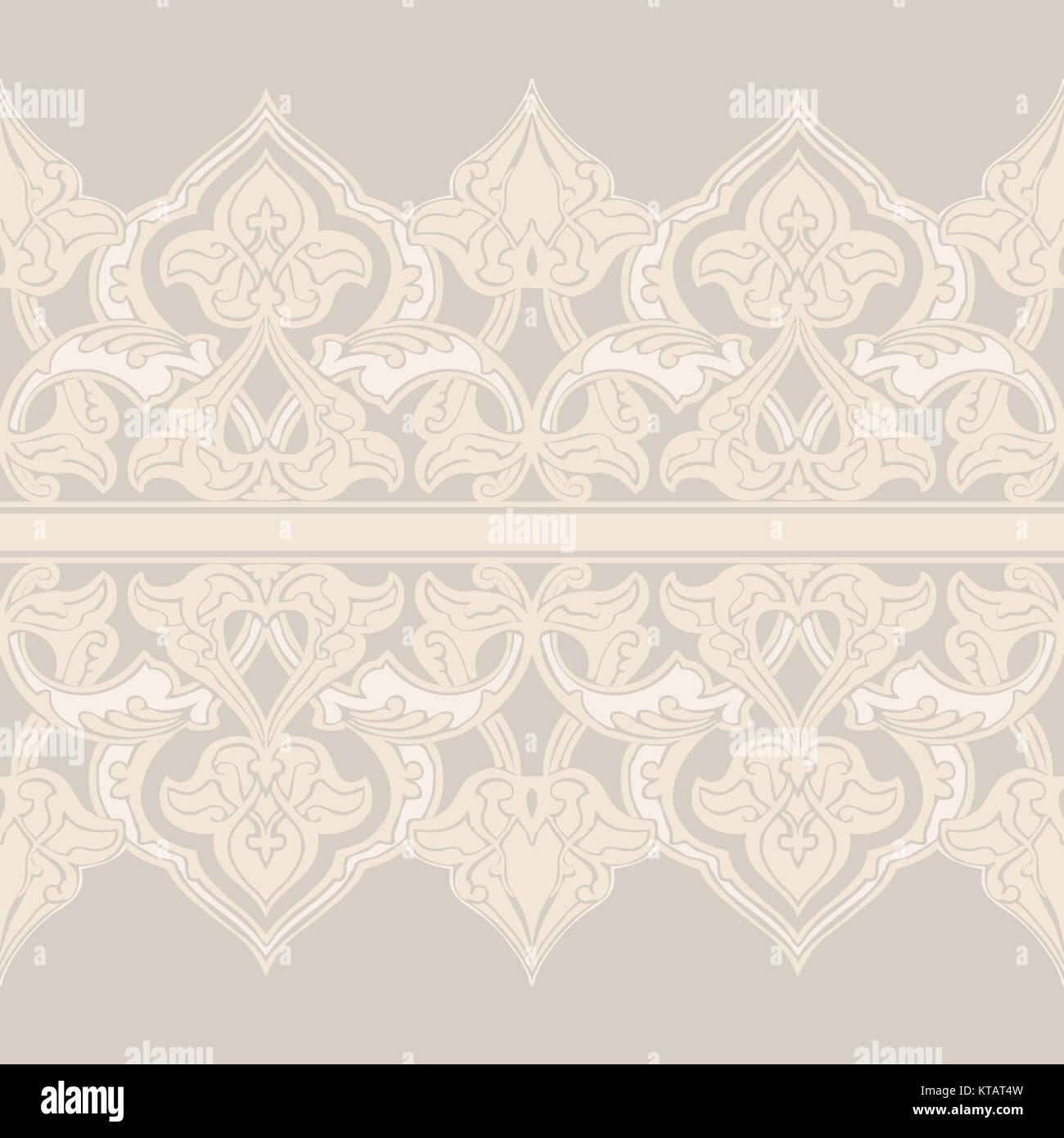 Vector ornate seamless border in Eastern style Stock Photo - Alamy