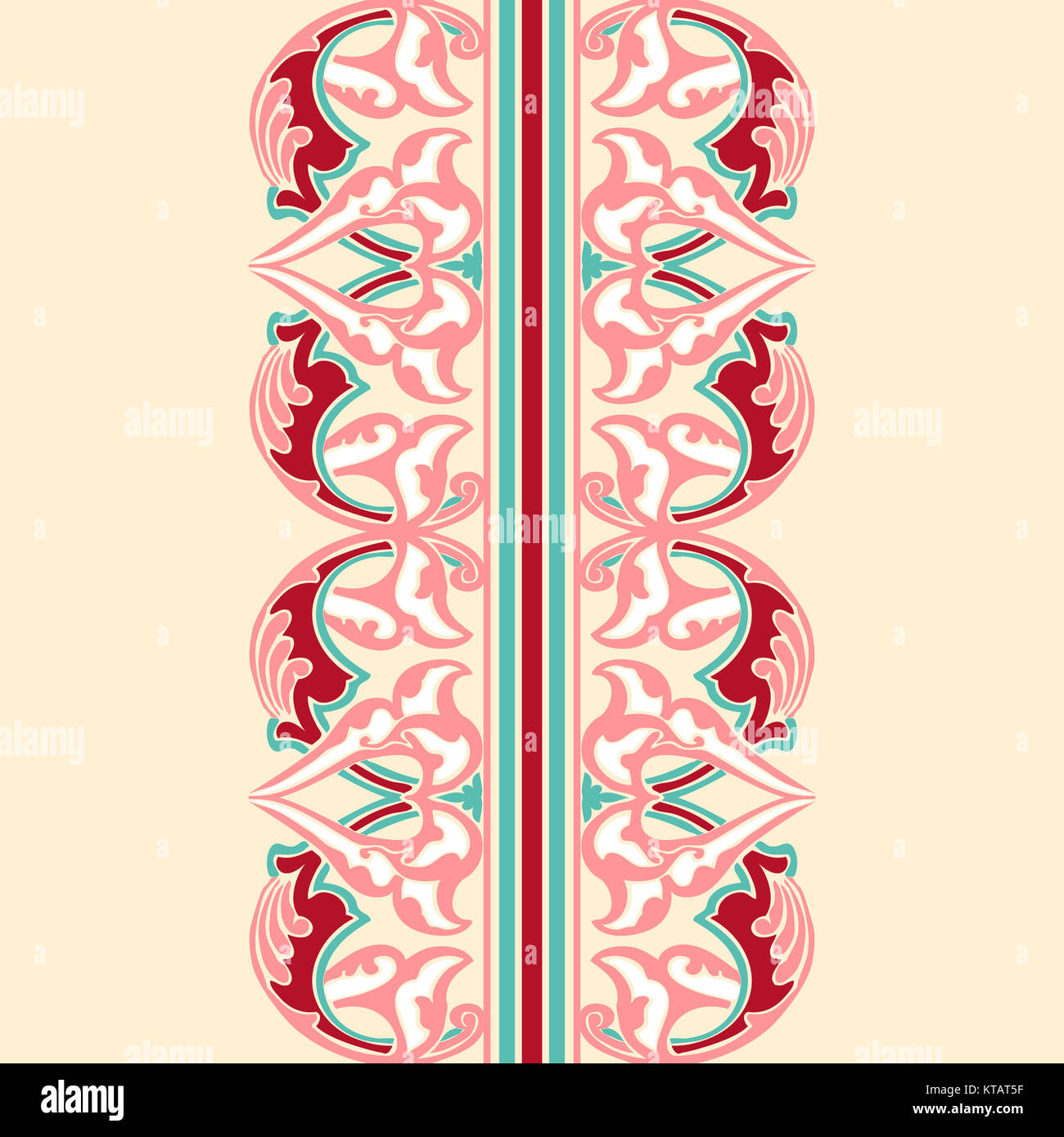 Vector ornate seamless border in Eastern style Stock Photo - Alamy