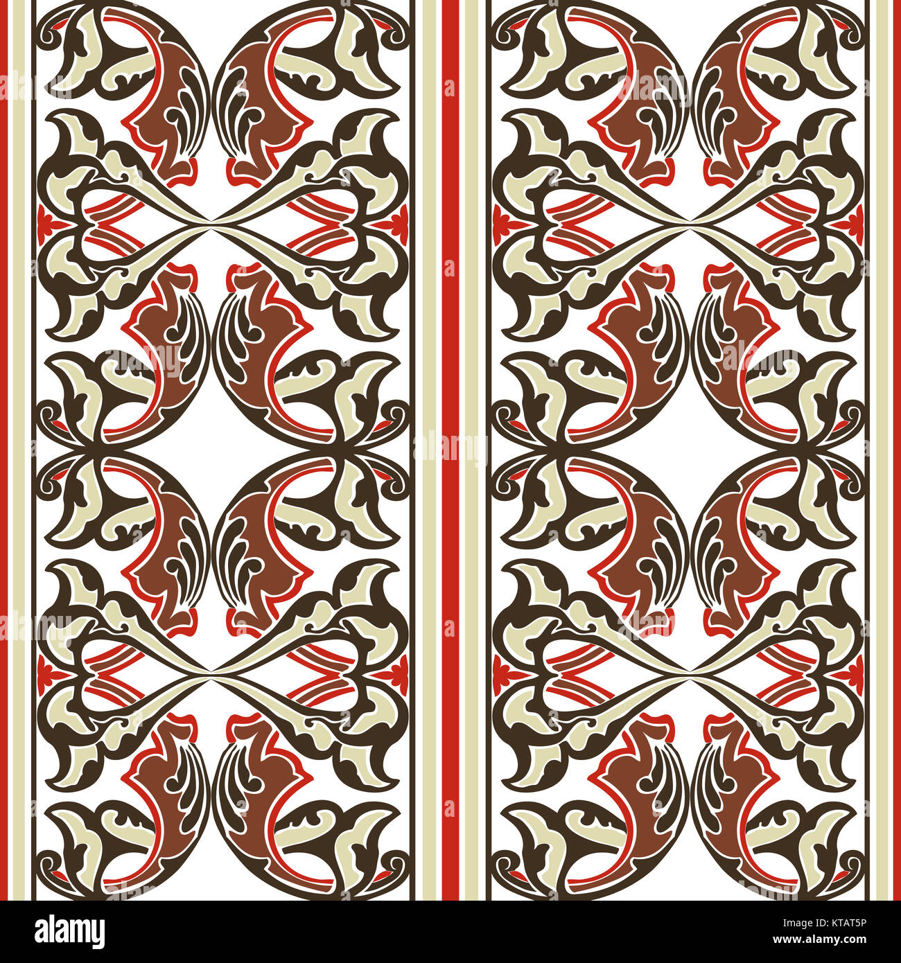 Vector ornate seamless floral pattern in Eastern style Stock Photo - Alamy