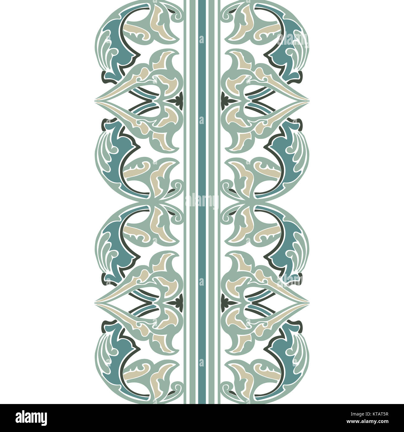 Vector ornate seamless border in Eastern style Stock Photo - Alamy