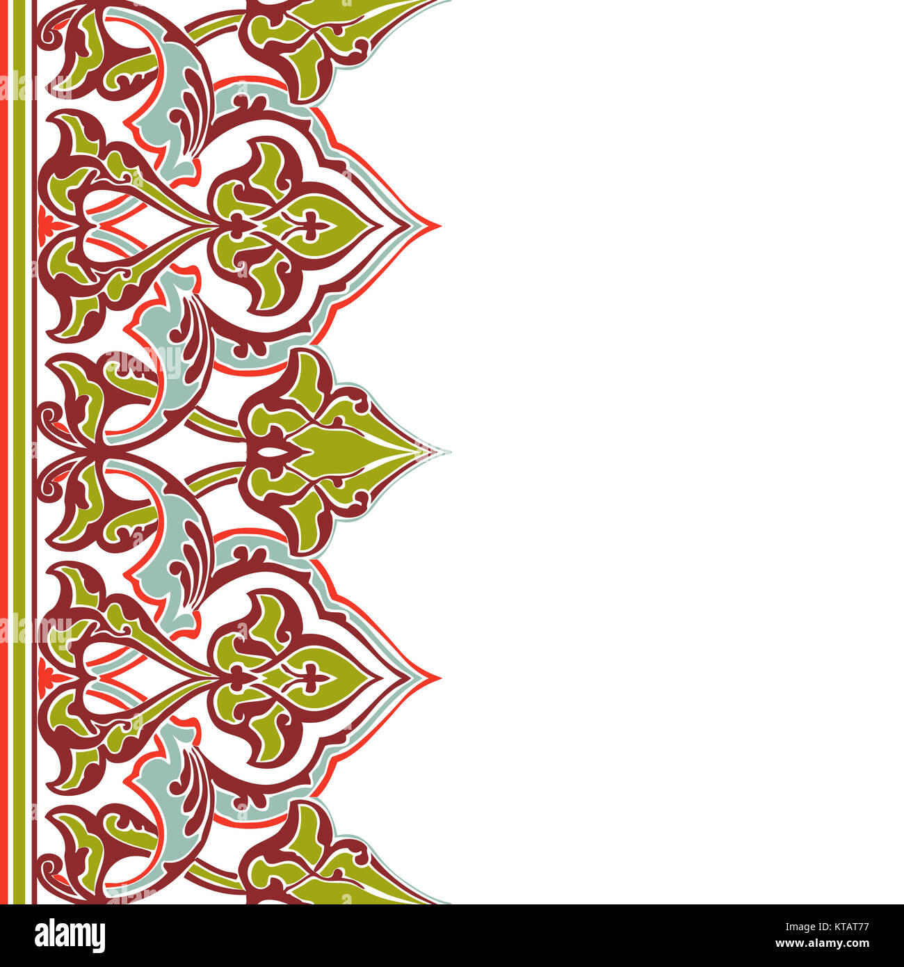Vector ornate seamless border in Eastern style Stock Photo - Alamy