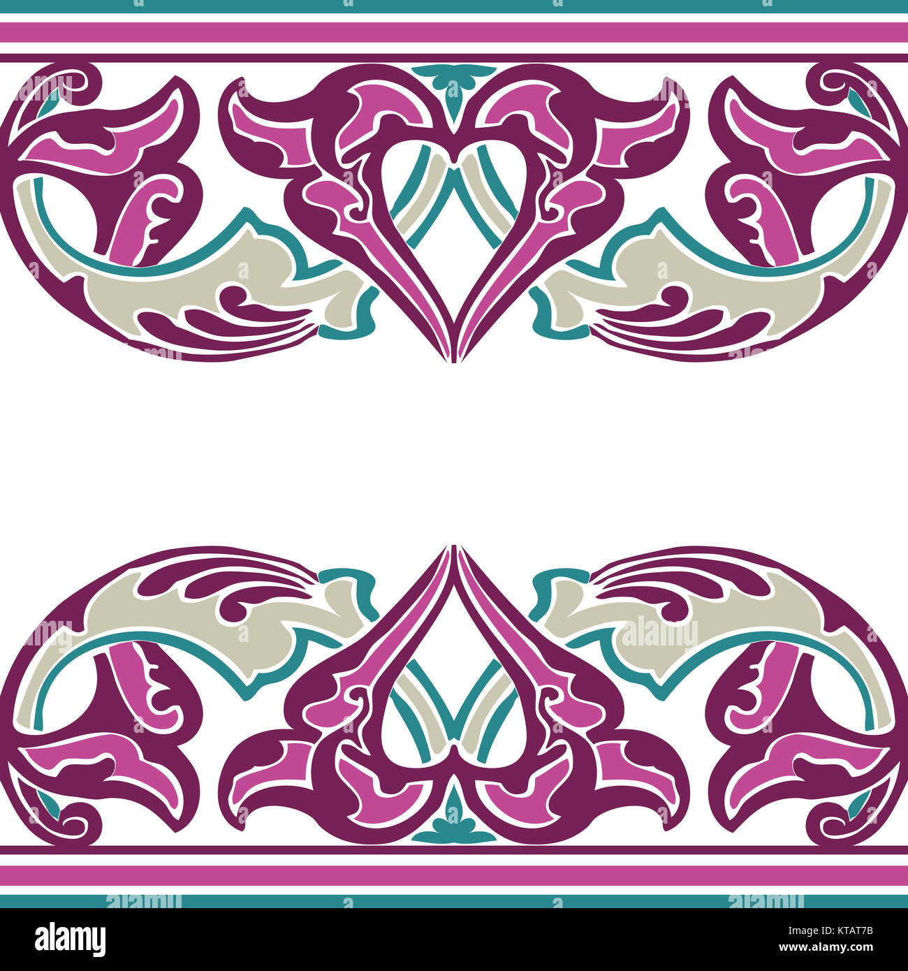 Vector ornate seamless border in Eastern style Stock Photo - Alamy
