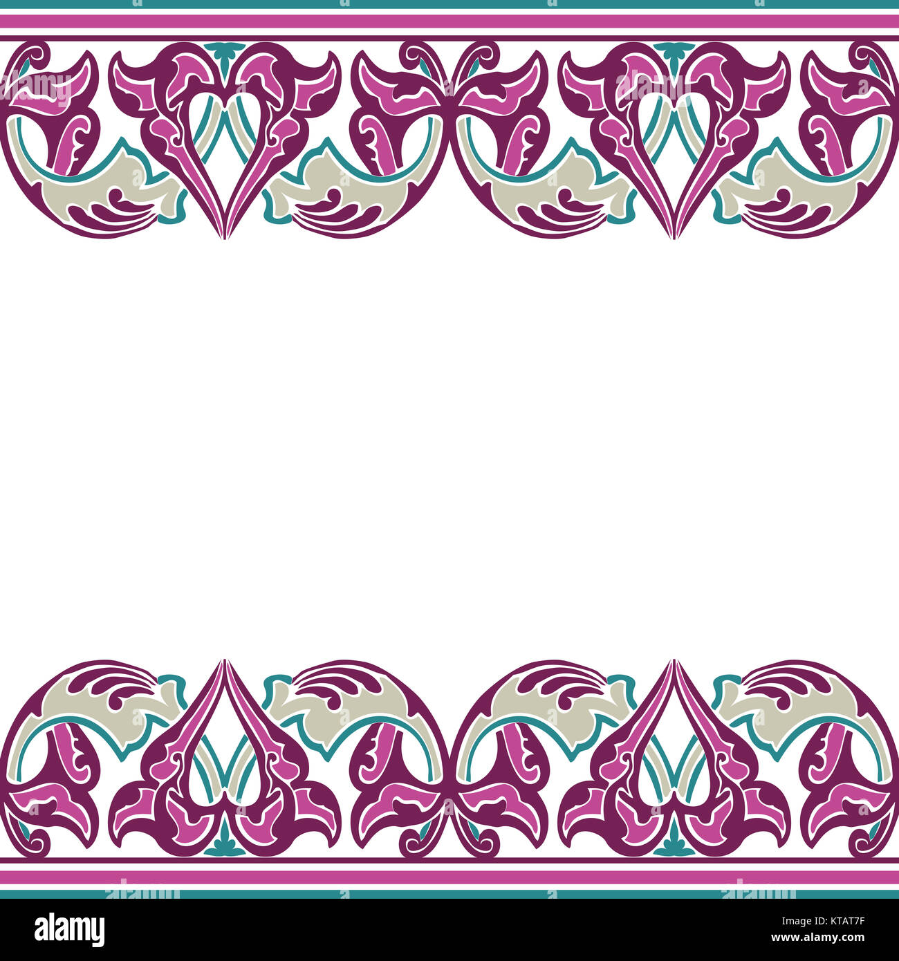 Vector ornate seamless border in Eastern style Stock Photo - Alamy