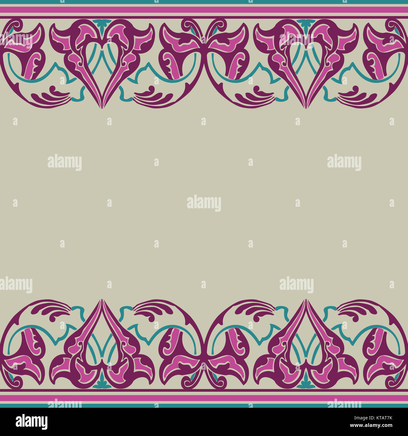 Vector ornate seamless border in Eastern style Stock Photo - Alamy