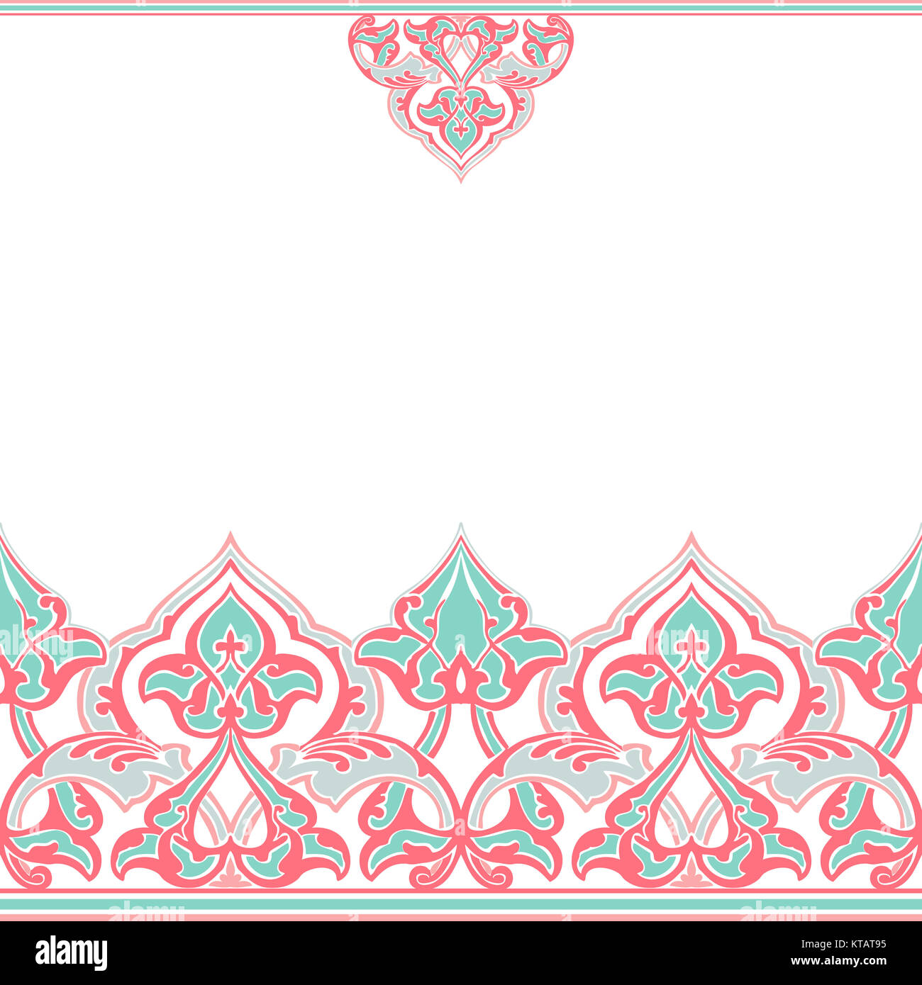 Vector ornate seamless border in Eastern style Stock Photo - Alamy
