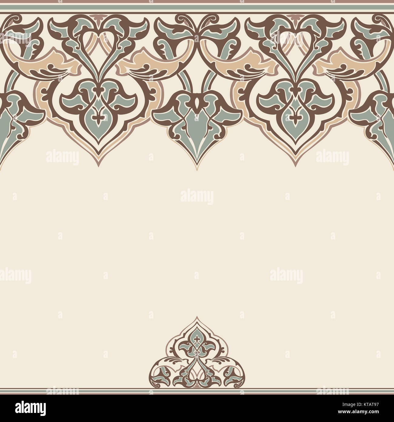 Vector ornate seamless border in Eastern style Stock Photo - Alamy