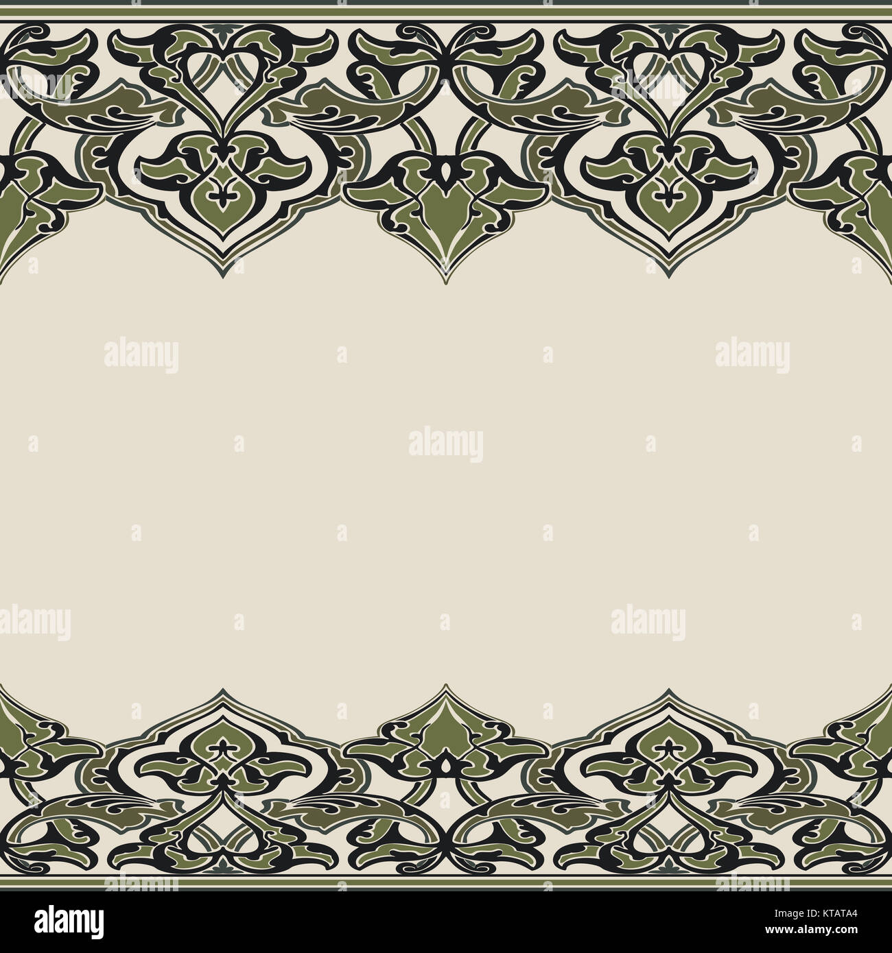 Vector ornate seamless border in Eastern style Stock Photo - Alamy