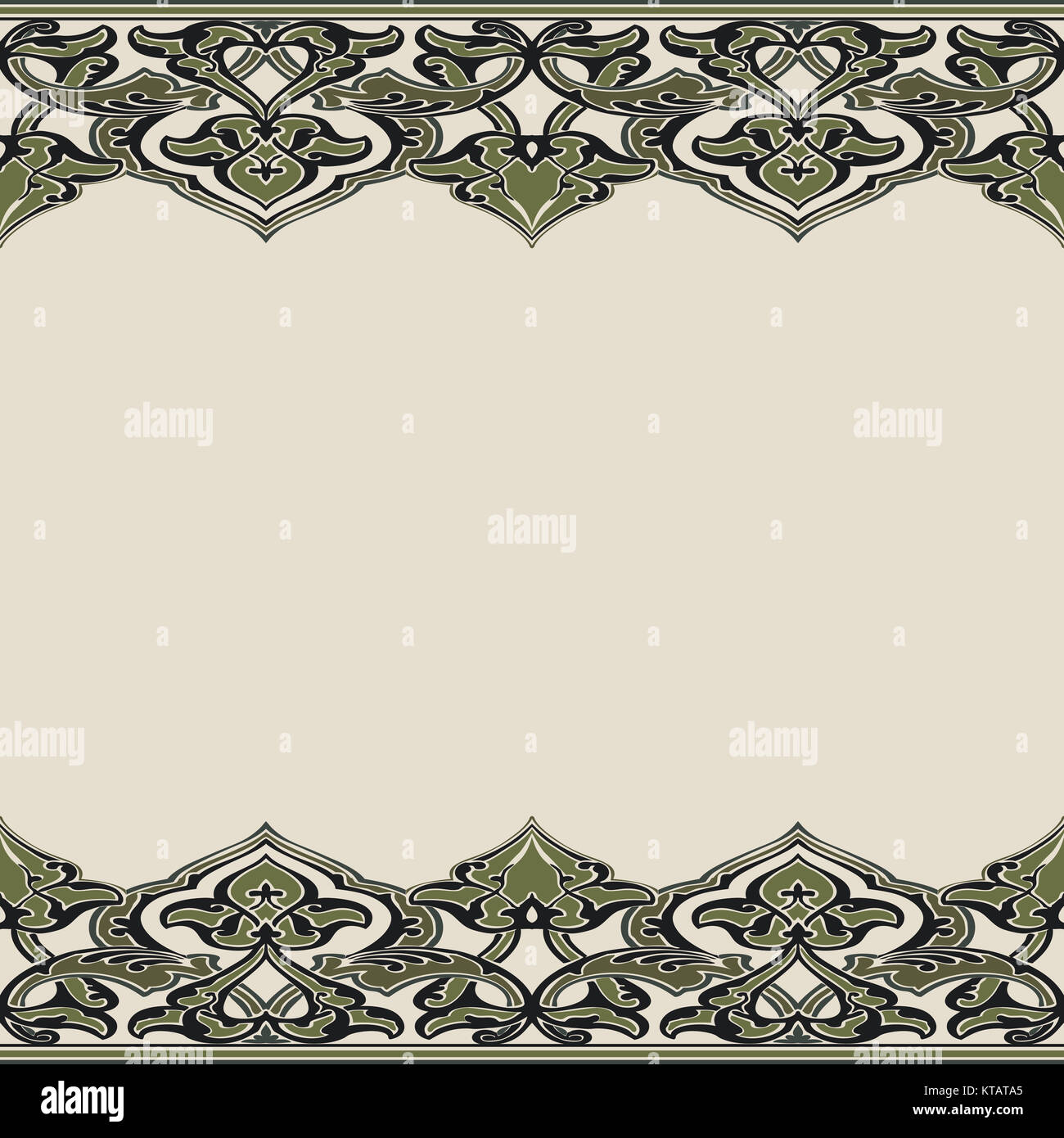 Vector ornate seamless border in Eastern style Stock Photo - Alamy