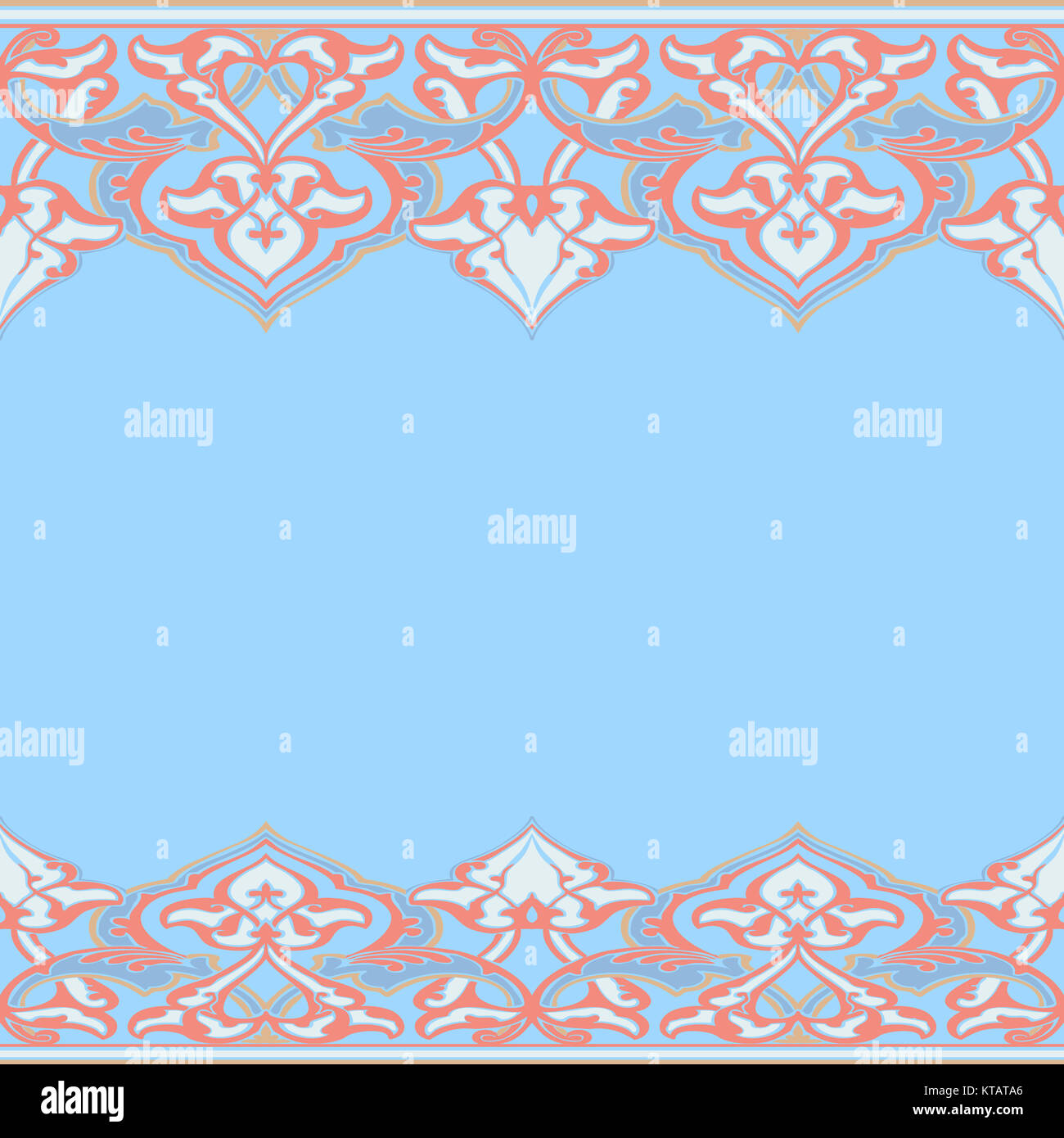 Vector ornate seamless border in Eastern style Stock Photo - Alamy