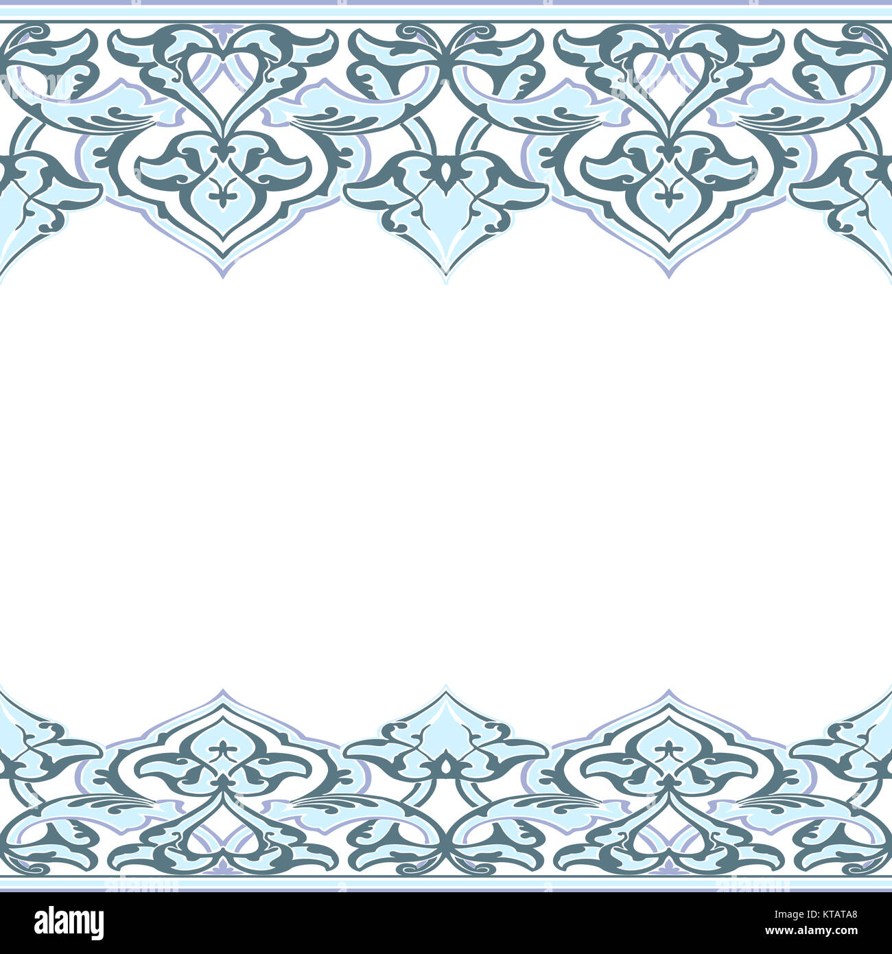 Vector ornate seamless border in Eastern style Stock Photo - Alamy