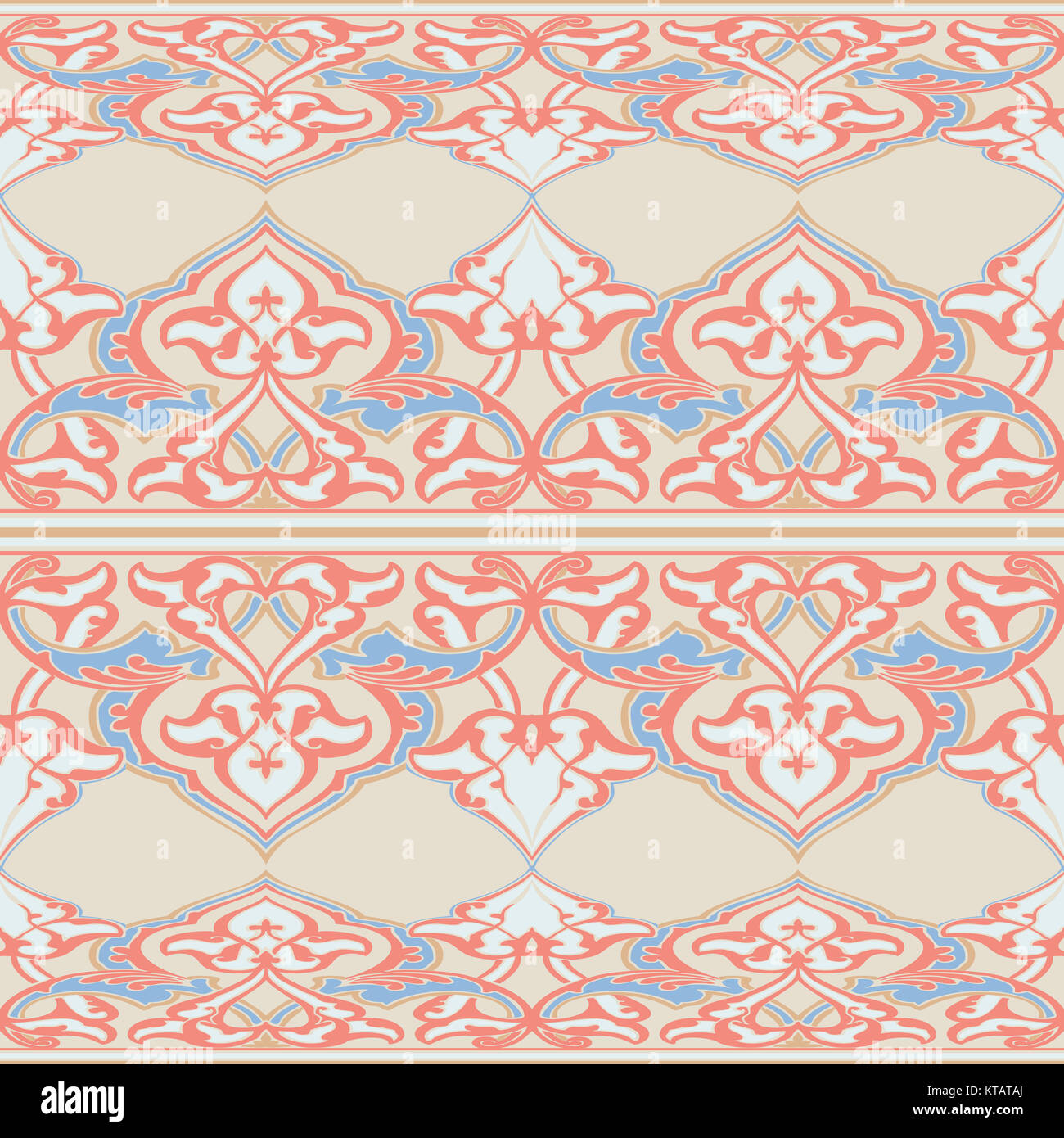Vector ornate seamless border in Eastern style Stock Photo - Alamy