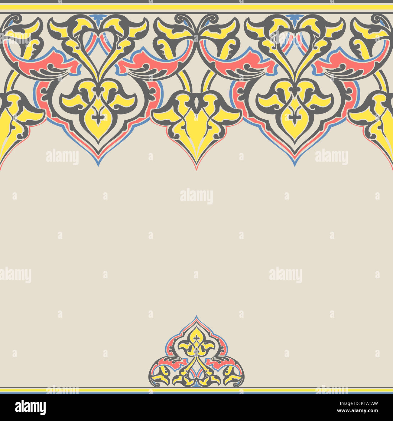 Vector ornate seamless border in Eastern style Stock Photo - Alamy