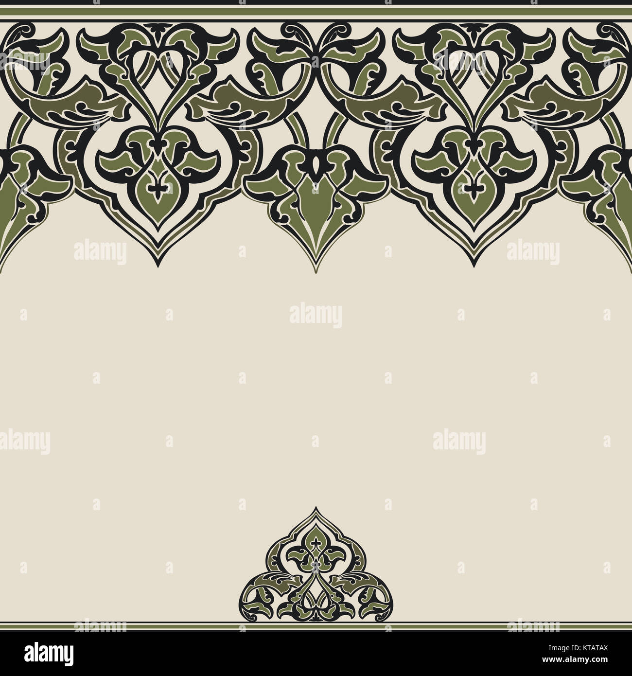 Vector ornate seamless border in Eastern style Stock Photo - Alamy