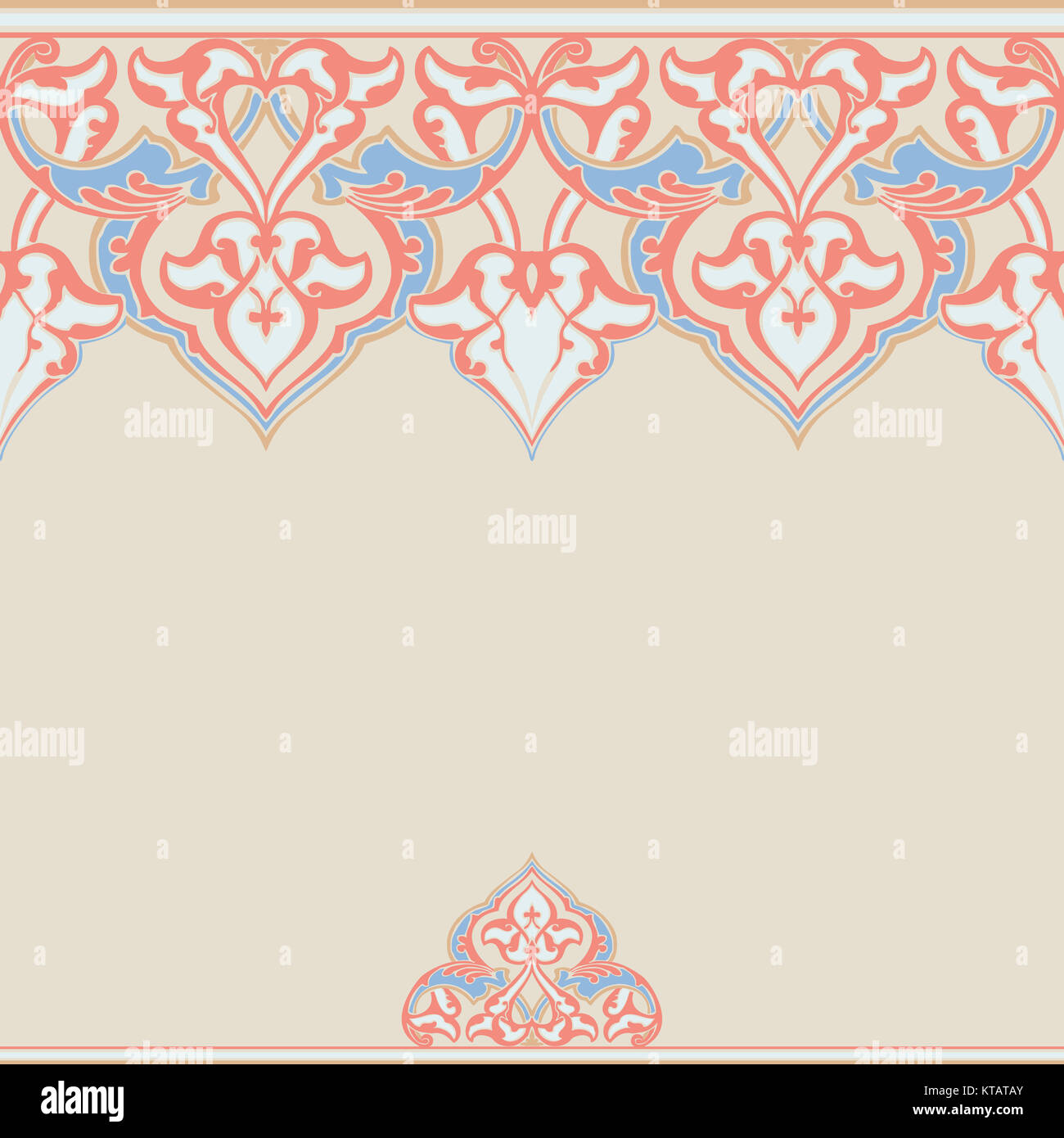 Vector ornate seamless border in Eastern style Stock Photo - Alamy