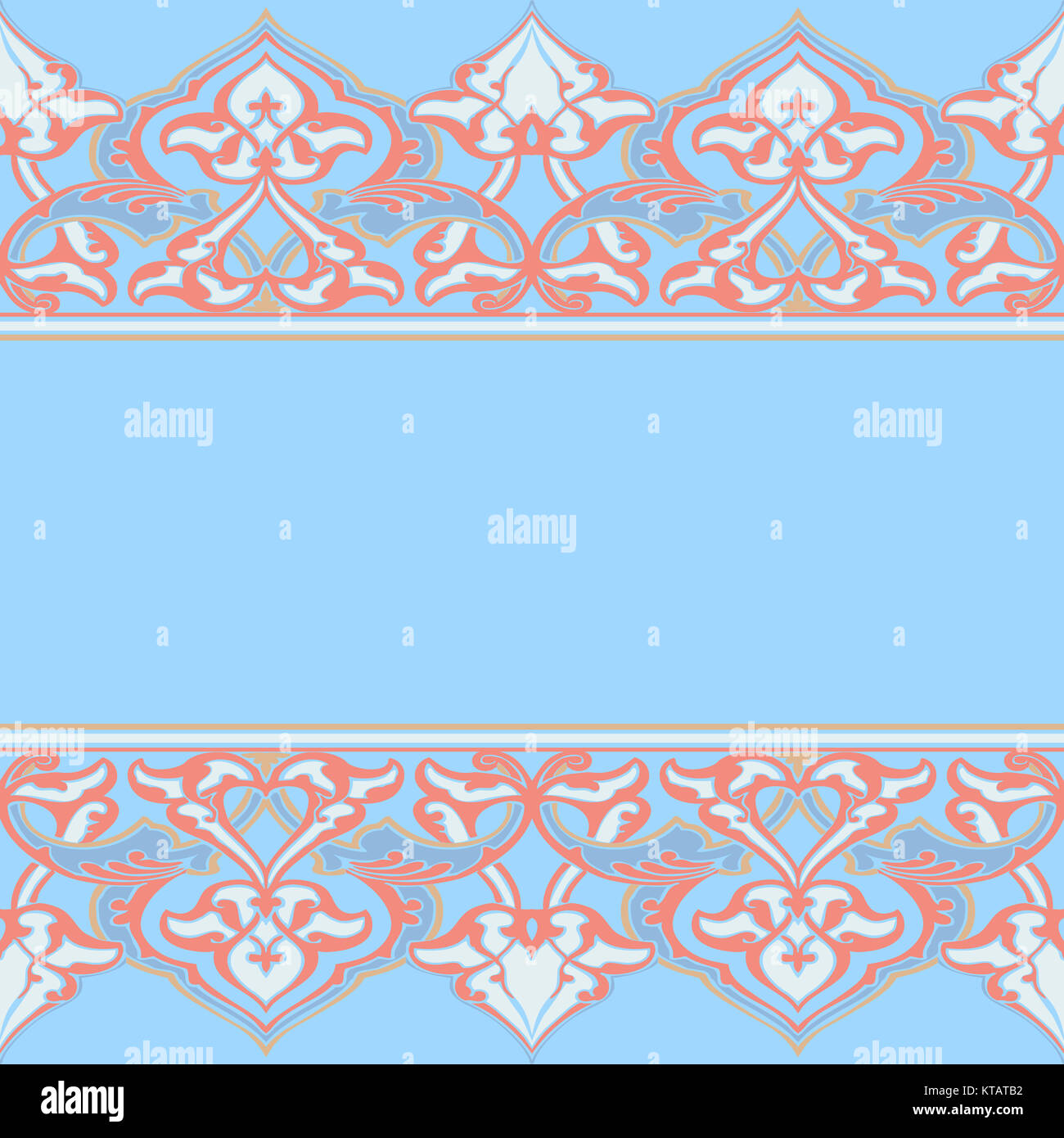 Vector ornate seamless border in Eastern style Stock Photo - Alamy