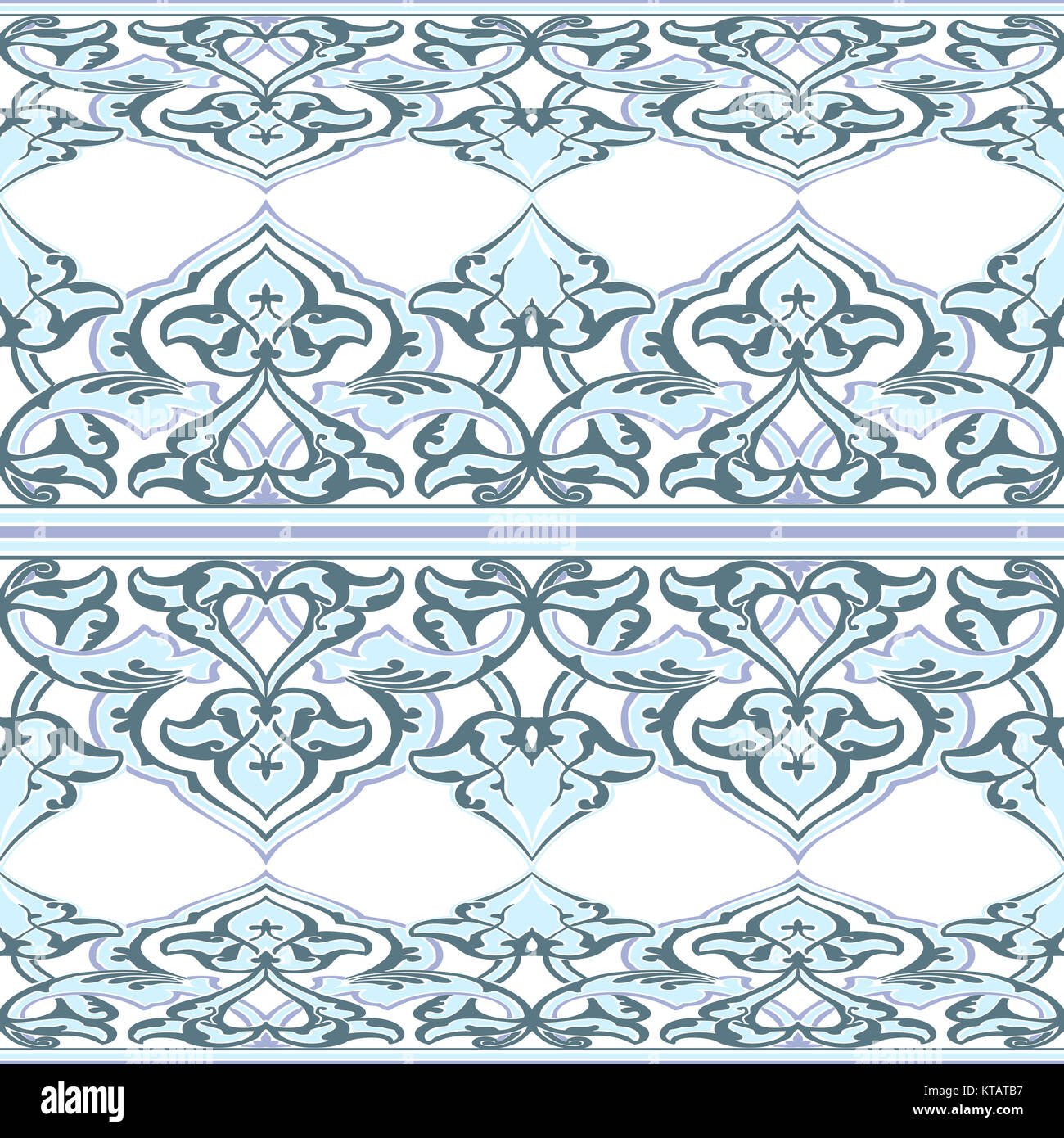 Vector ornate seamless floral pattern in Eastern style Stock Photo - Alamy
