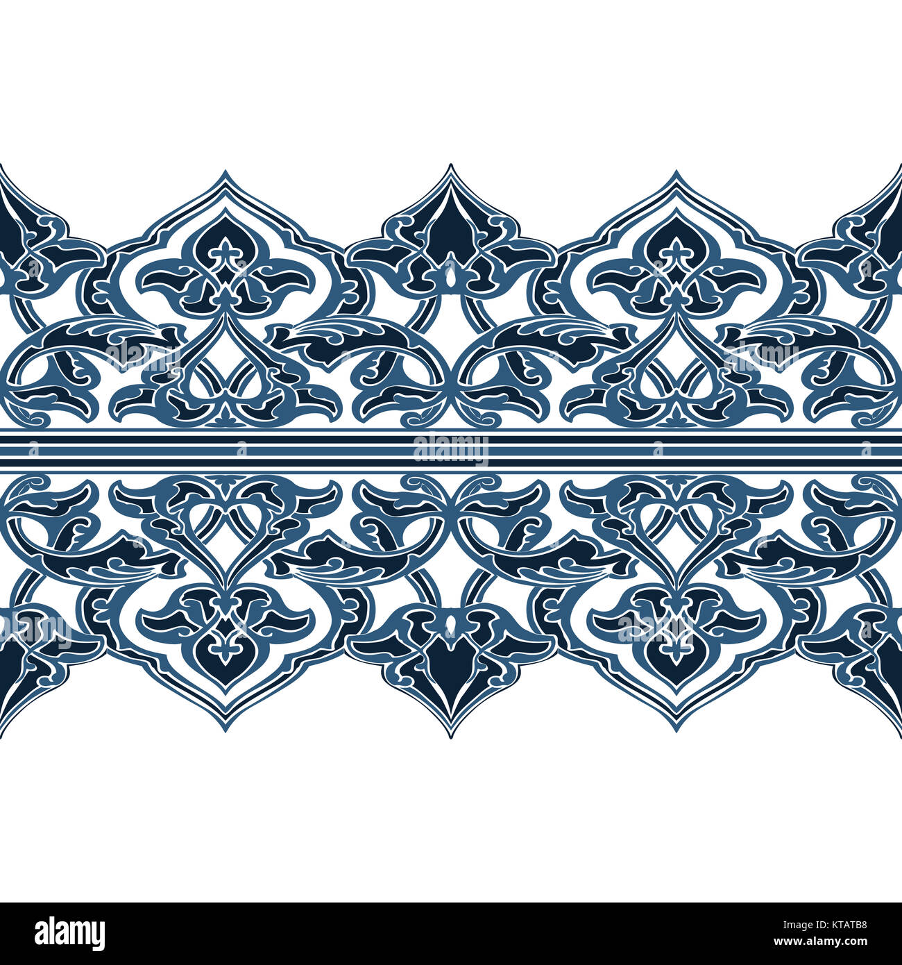Vector ornate seamless border in Eastern style Stock Photo - Alamy