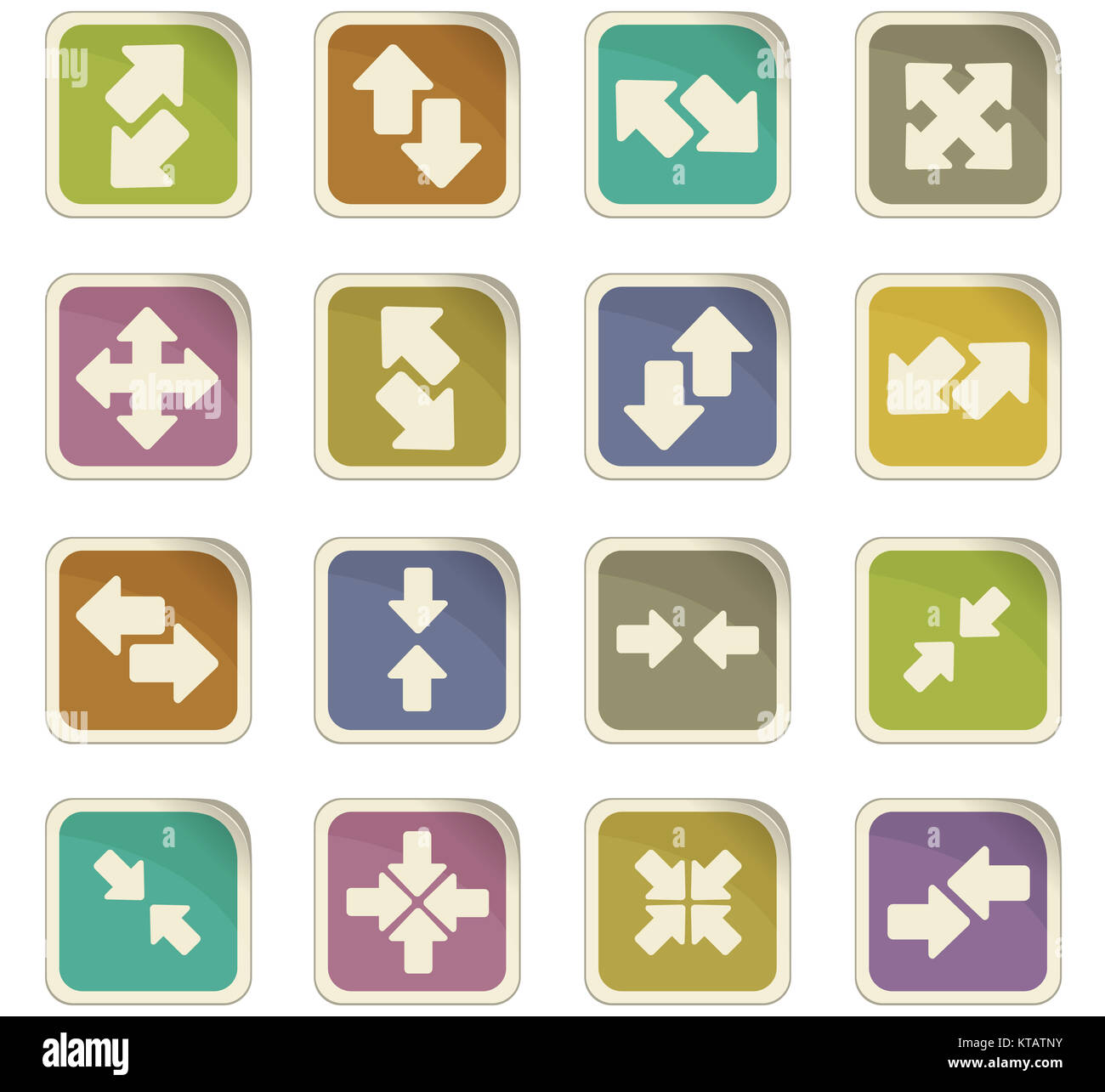 Arrows icons set Stock Photo - Alamy