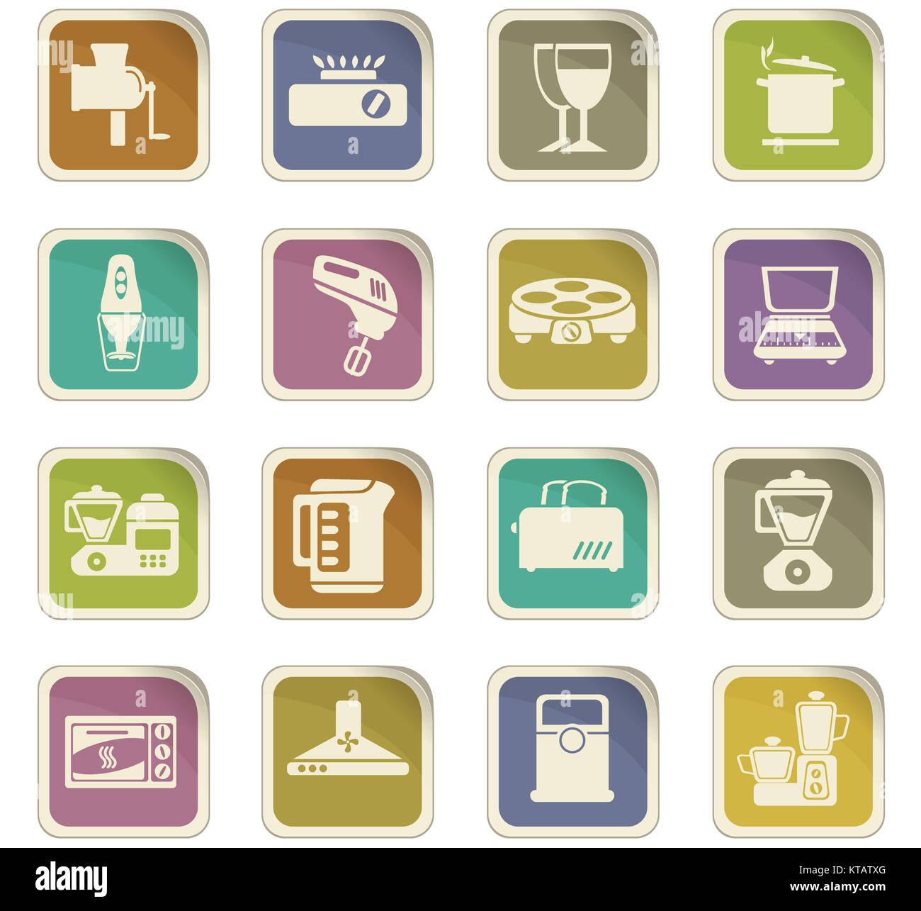 kitchen icon set Stock Photo - Alamy