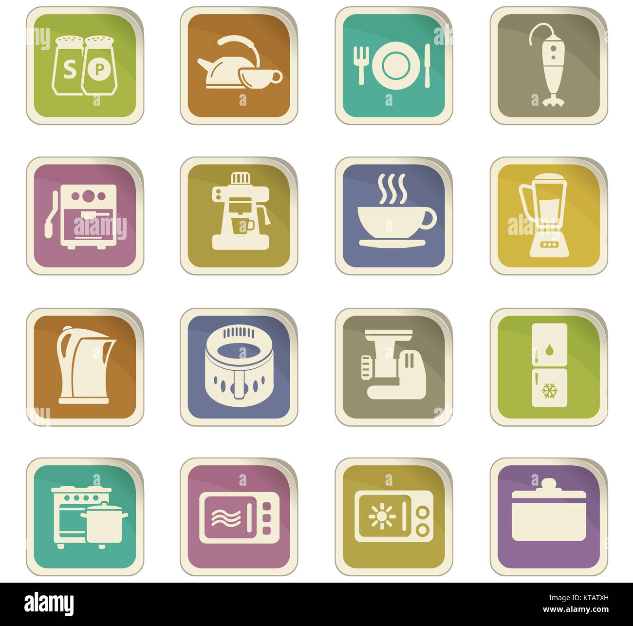 kitchen icon set Stock Photo - Alamy