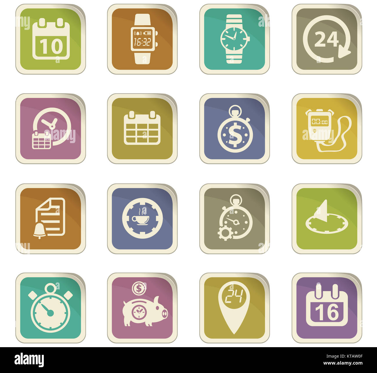 time icon set Stock Photo - Alamy