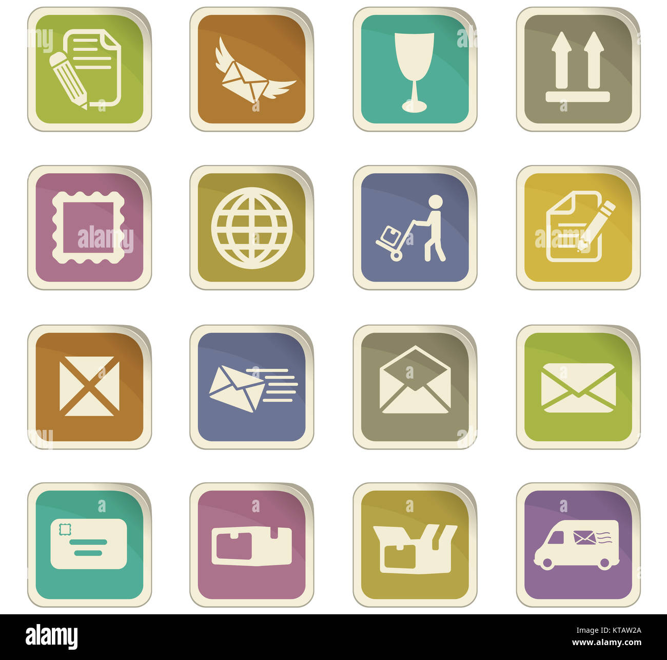 post service icon set Stock Photo - Alamy