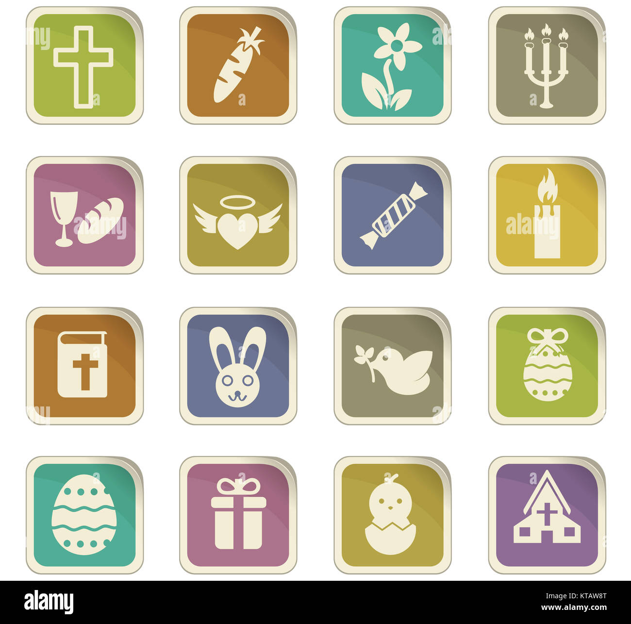 easter icon set Stock Photo - Alamy