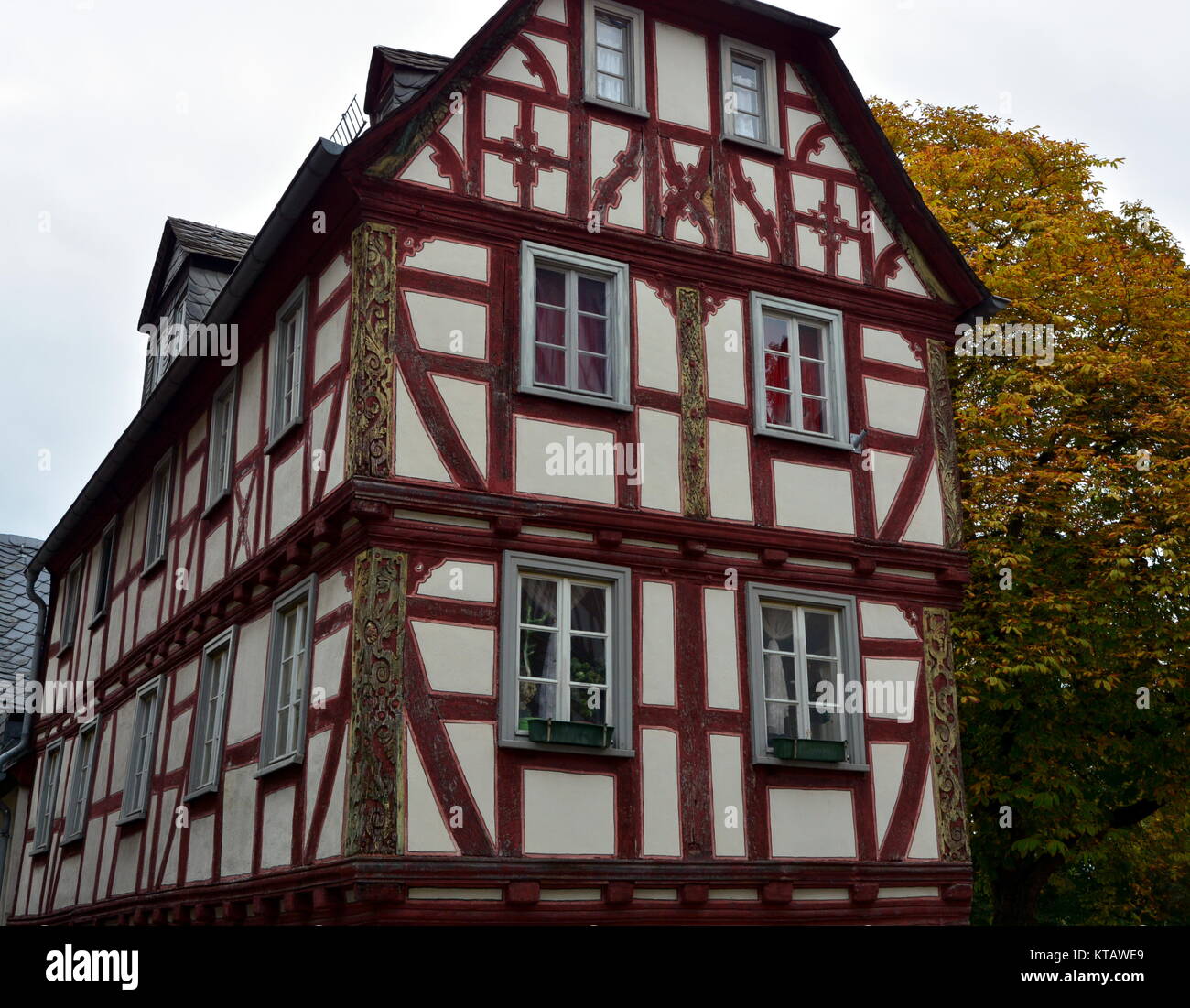 half-timbered house limburg an der lahn Stock Photo