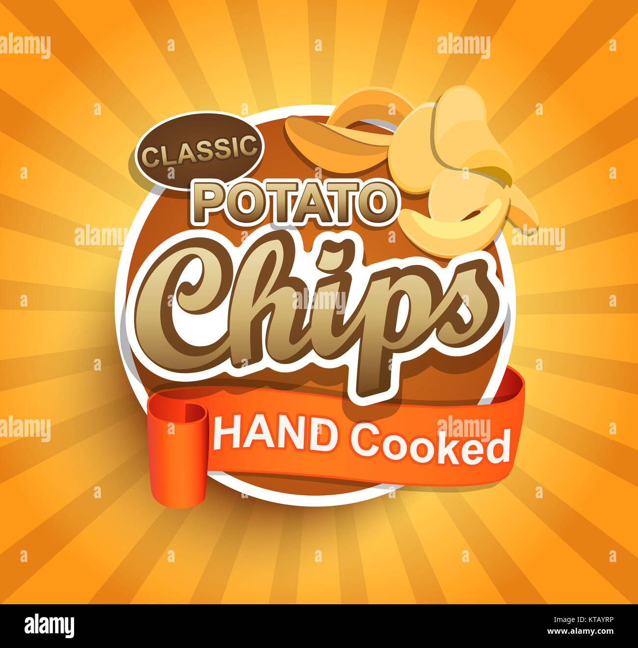 Potato chips label Stock Photo Alamy