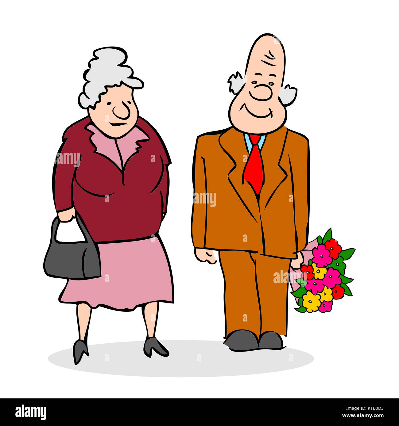 funny old couple clipart