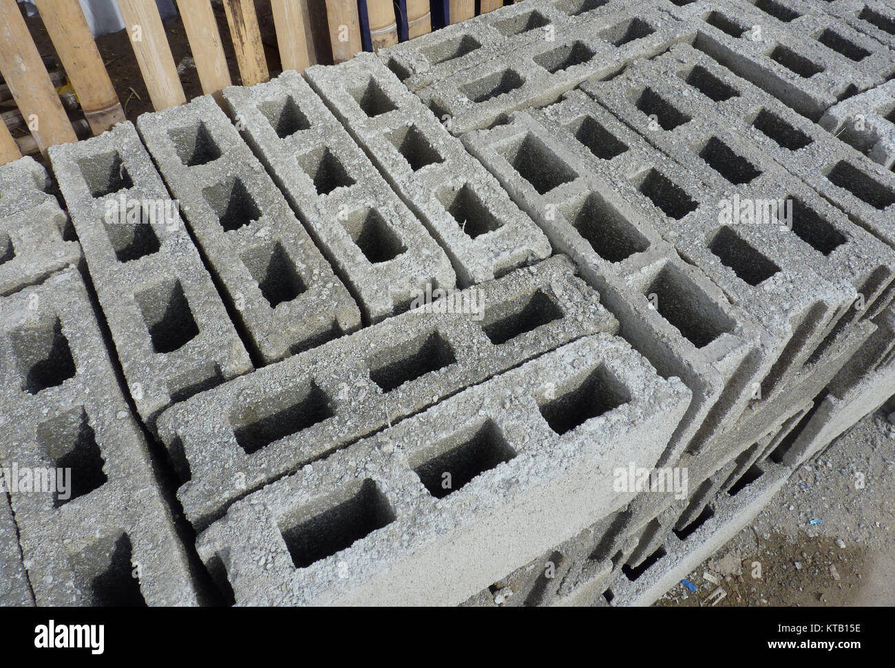 Production of concrete blocks Stock Photo Alamy