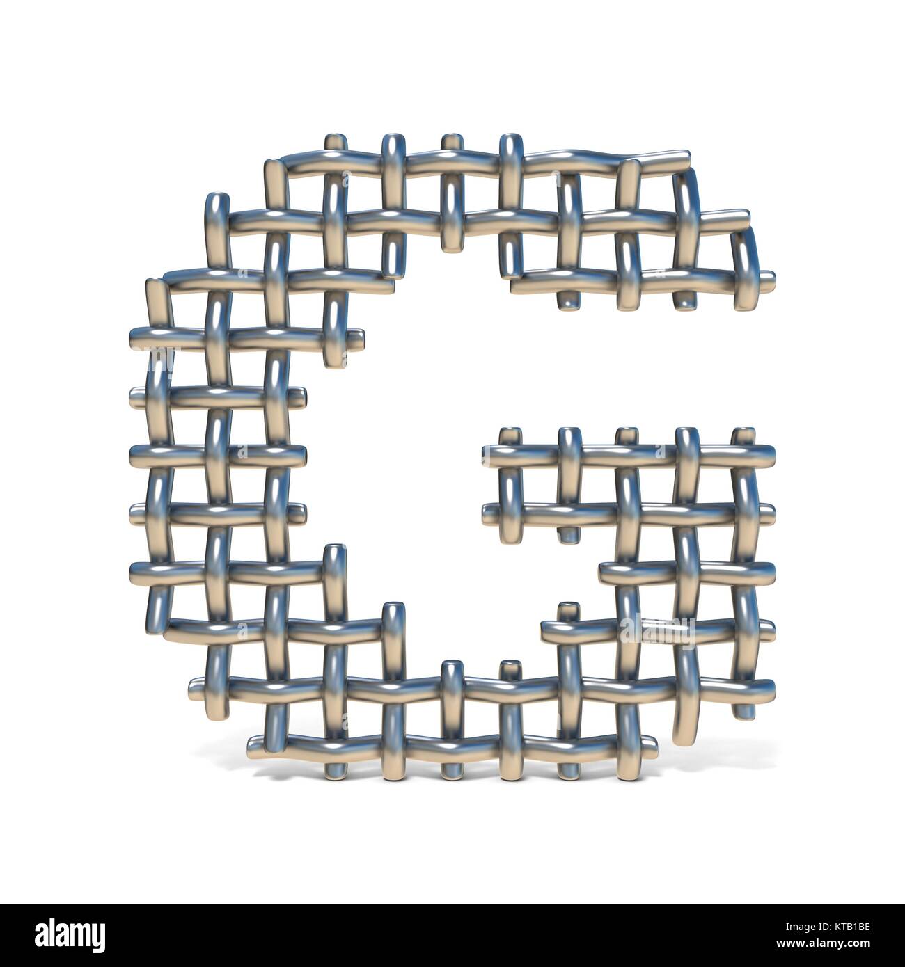 Metal wire mesh font LETTER G 3D Stock Photo - Alamy