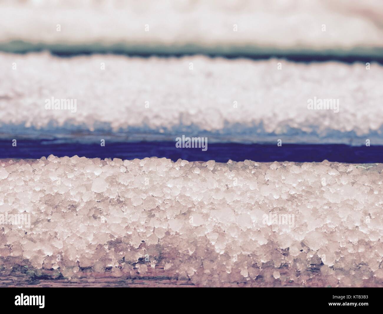 Late snow with hailstones Stock Photo Alamy