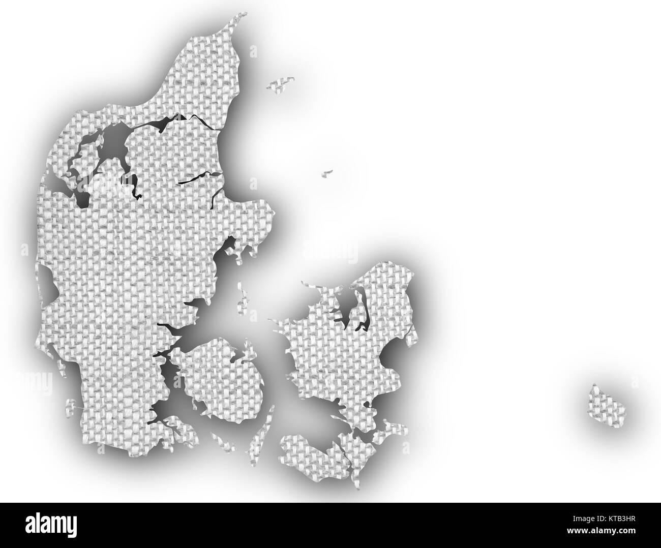 Karte von Dänemark auf Textur Stock Photo - Alamy