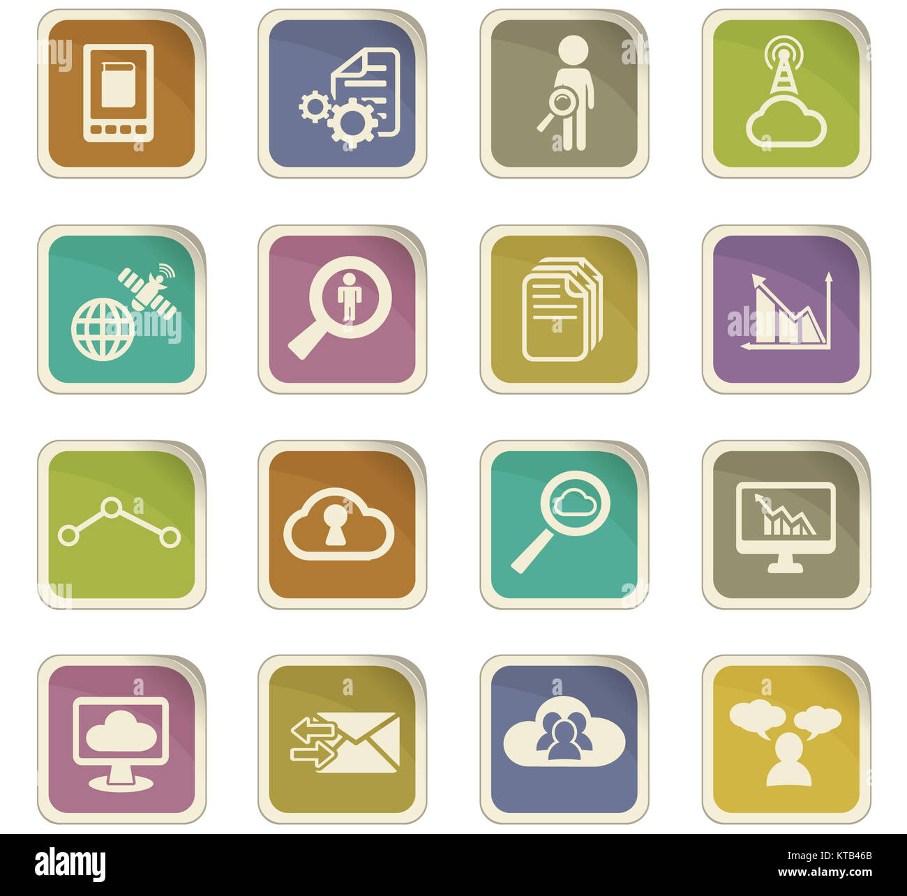 data analytic icon set Stock Photo - Alamy