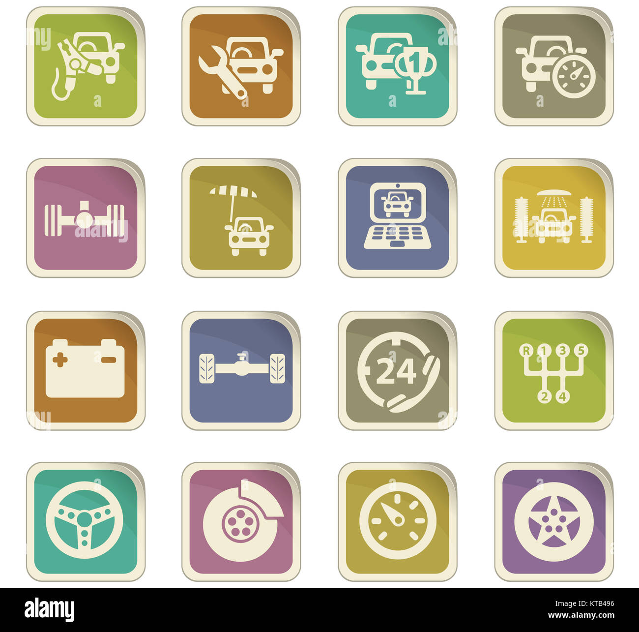 car service icon set Stock Photo - Alamy