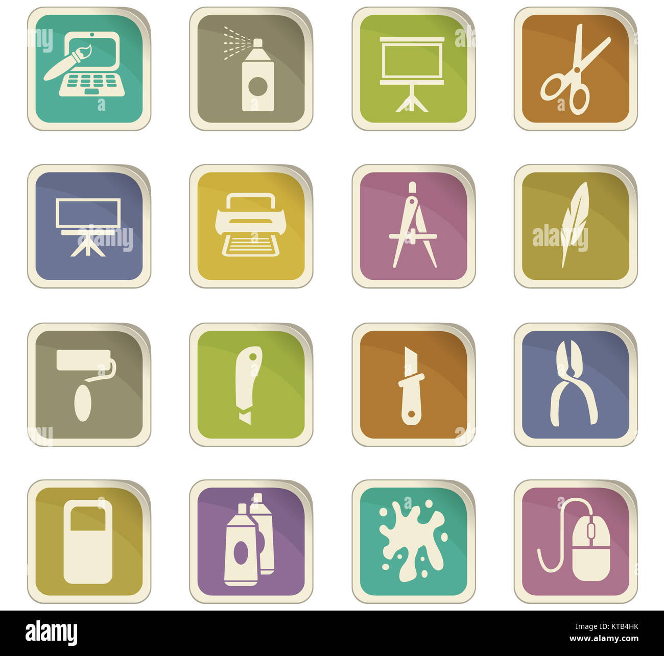 art tools icon set Stock Photo Alamy