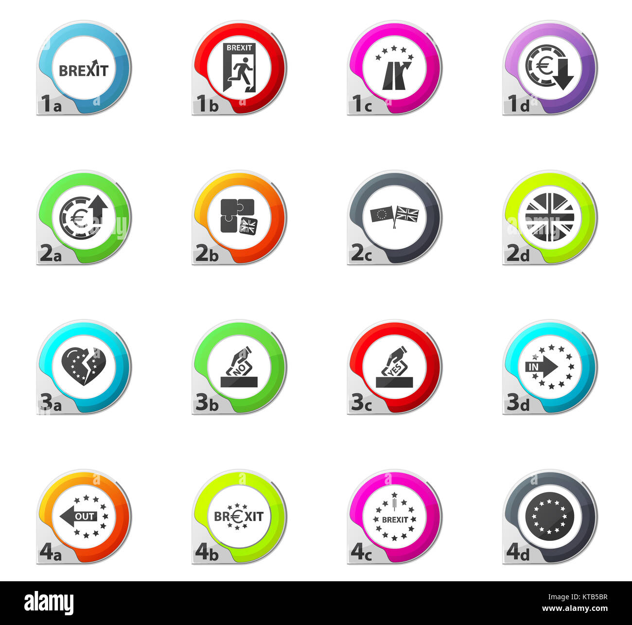 Brexit, icon set for web Stock Photo