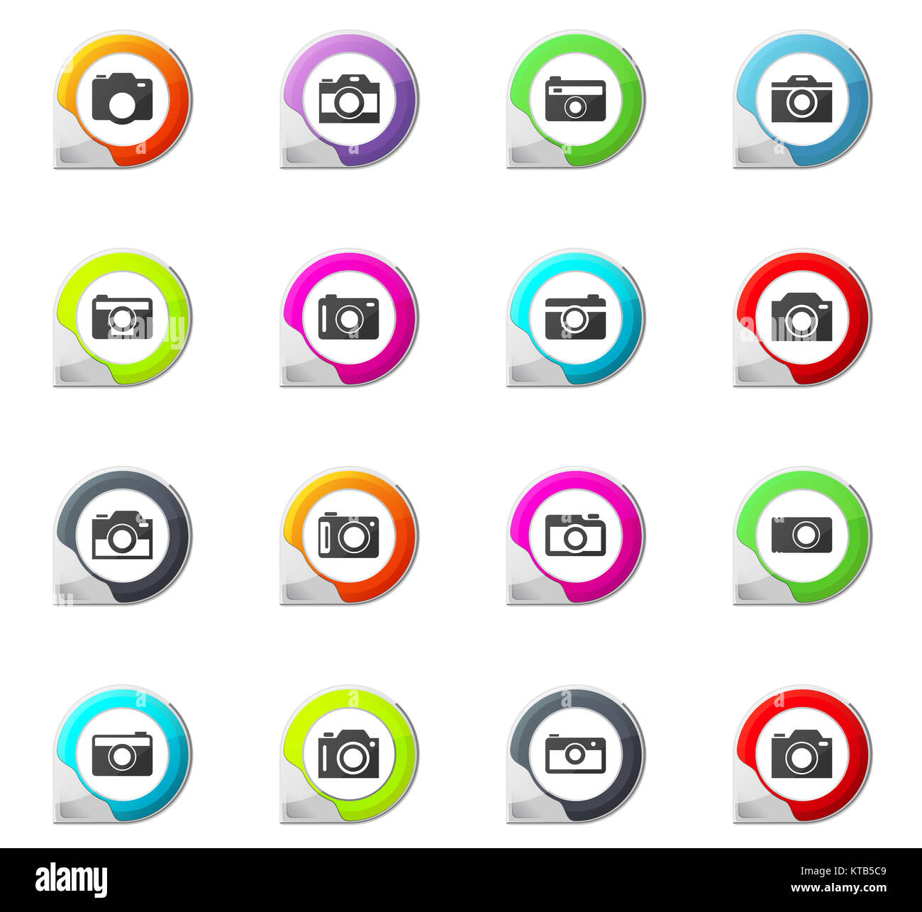 photo camera icon set Stock Photo - Alamy