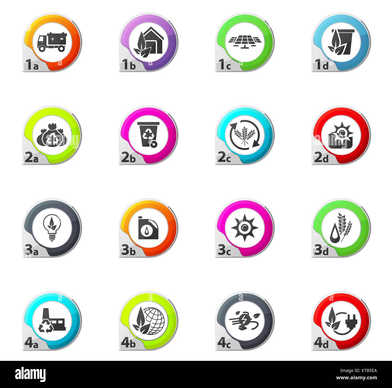 Alternative energy icons set Stock Photo - Alamy
