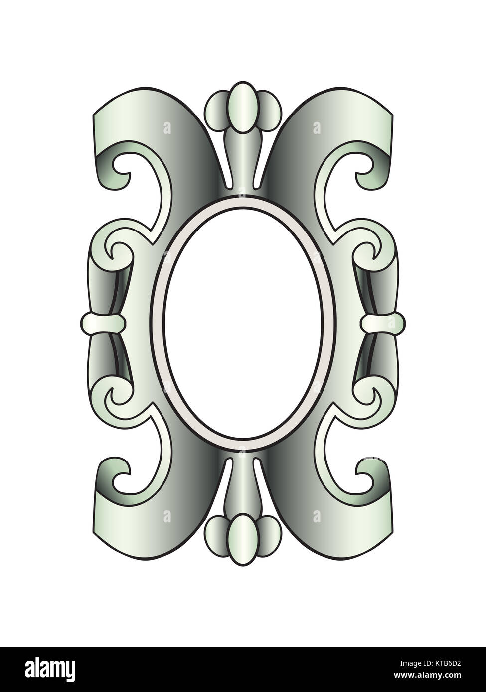 Vector vintage border frame labels, design element page decorations. Silver cartouche Stock Photo