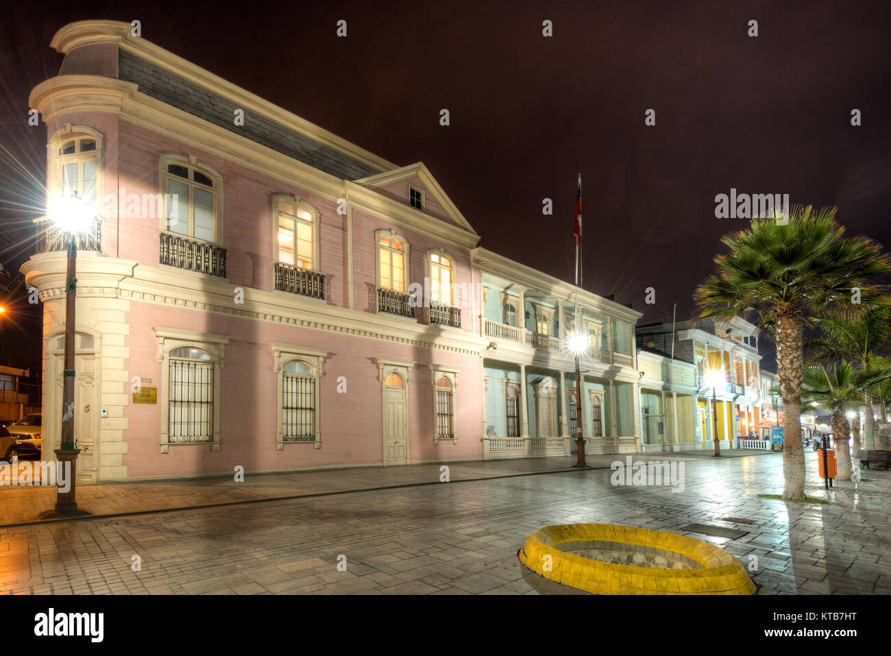 Iquique, Tarapaca Region, Chile Old houses from XIX century in the main street of Iquique at