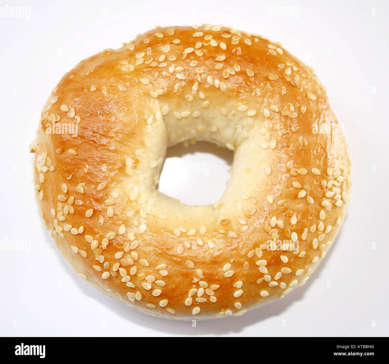 Fresh baked bagel with sesame seeds Stock Photo Alamy