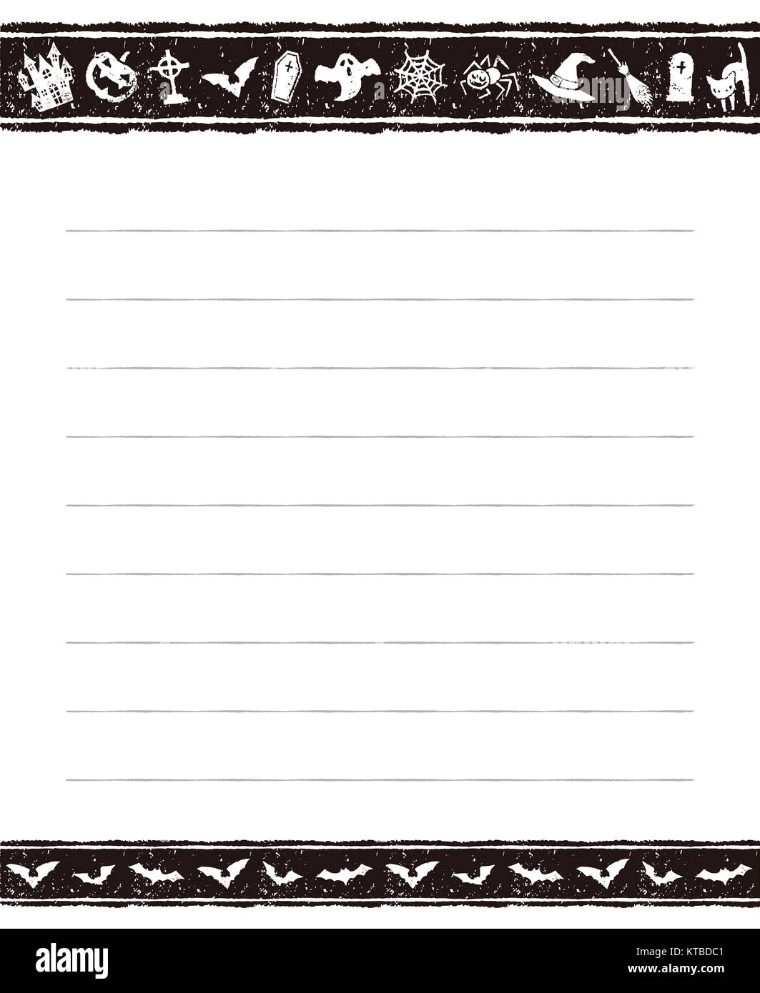 Halloween memo pad design Stock Photo