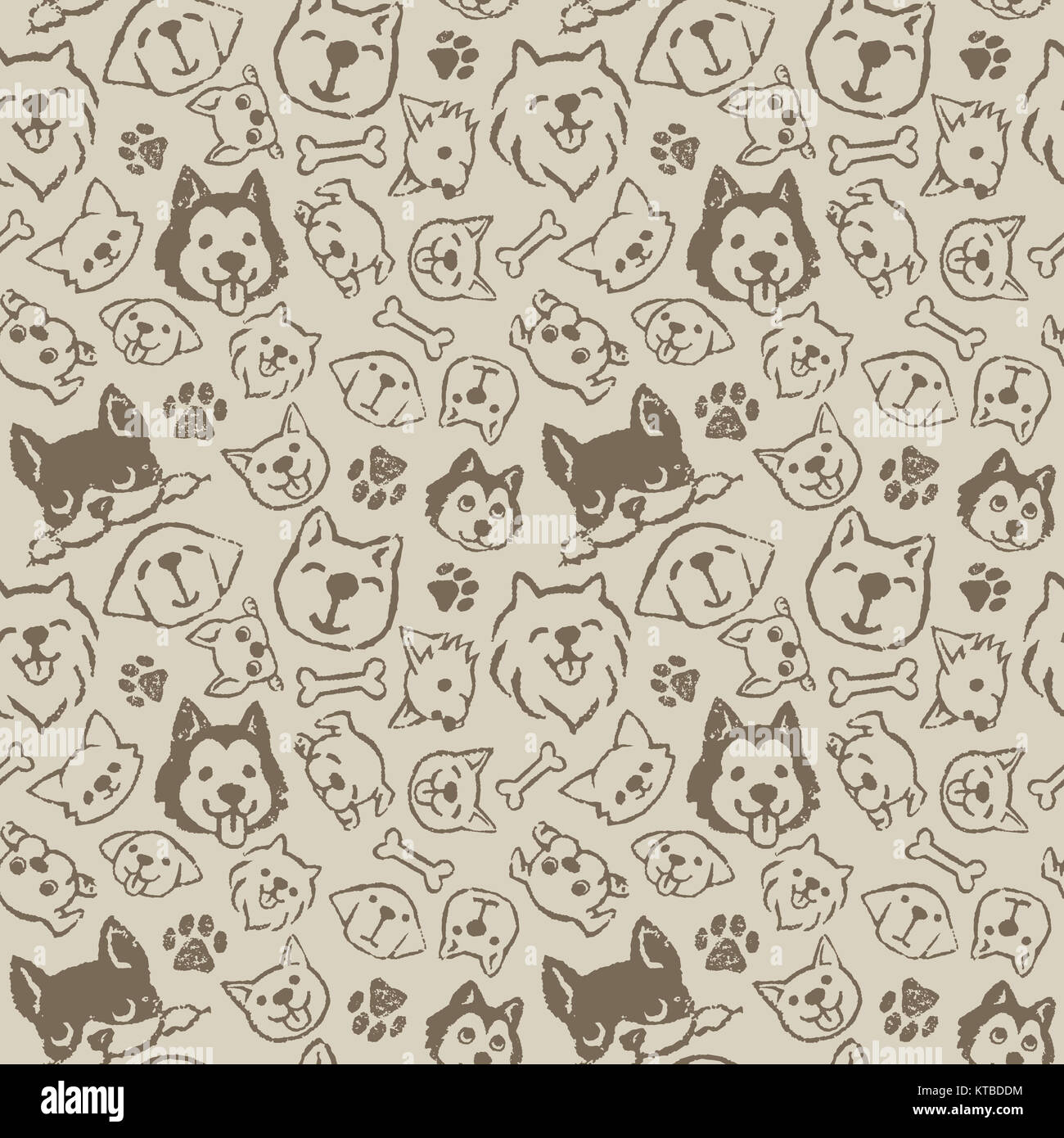 Dog pattern design Stock Photo