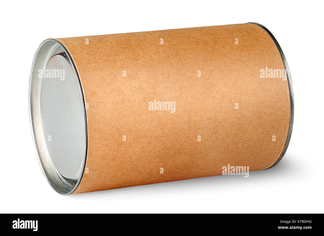 Cardboard tube with metal lids Stock Photo Alamy